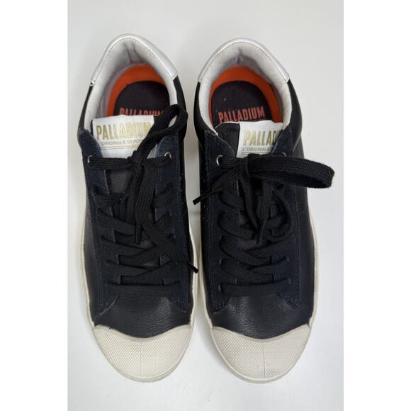 Palladium Pallaphoenix Flame L Sneaker Womens 9 Black Leather Low Lace Up Unisex - Picture 12 of 12